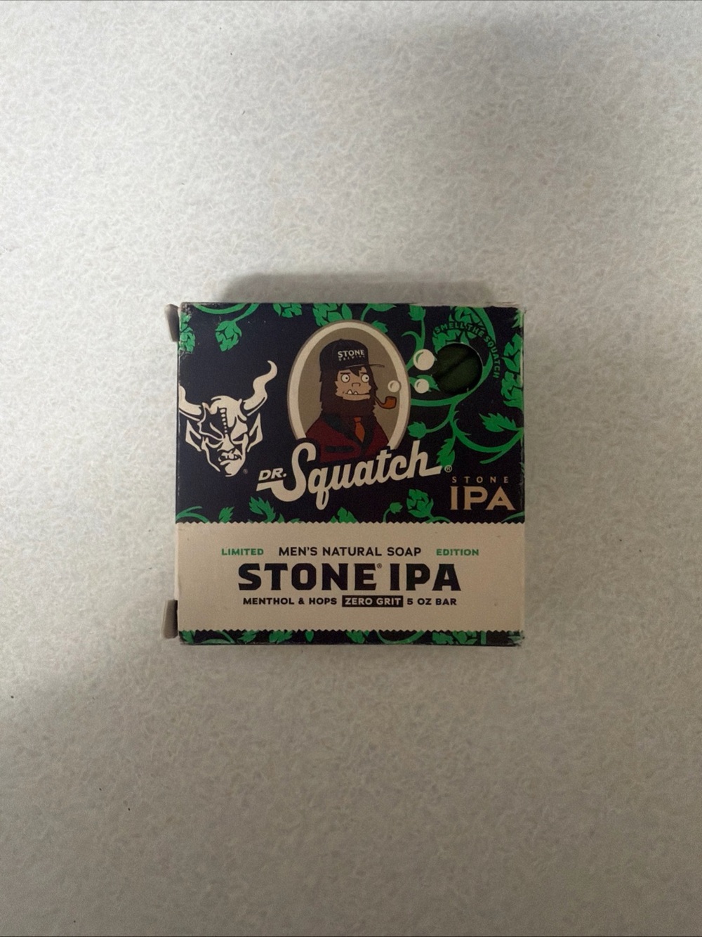 Dr. Squatch Limited Edition Stone IPA Menthol & Hops Zero Grit 5 oz Natural Soap